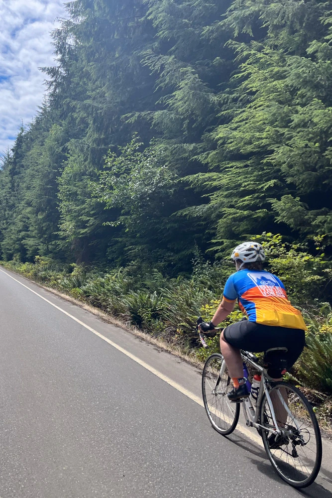 Riding the forests of the North Lakes Bike Route