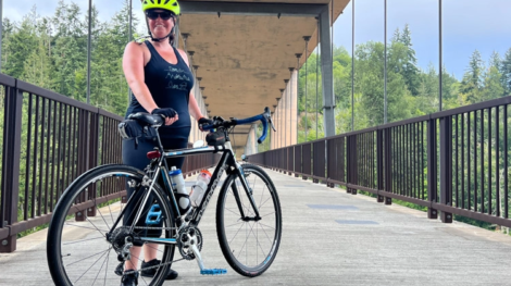 Nikki cycling with MS