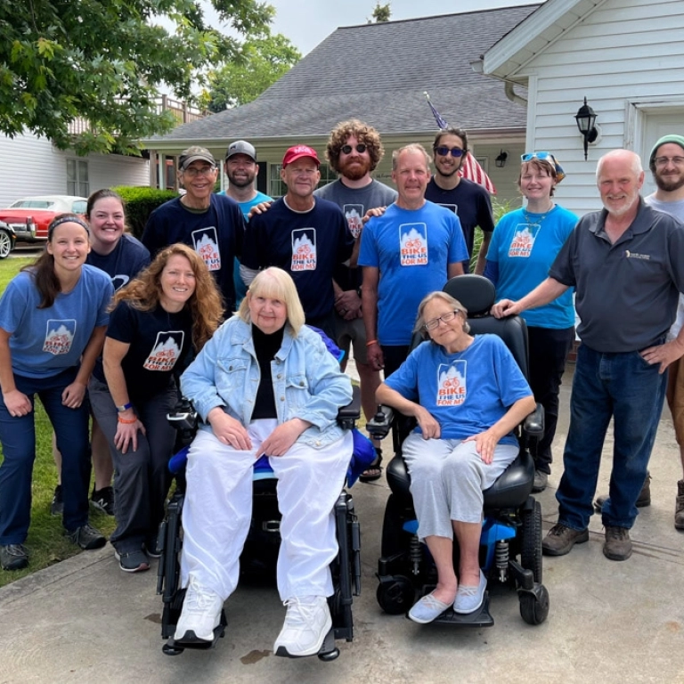 A Bike the US for MS Service project with this MS fundraising impact whilst they bike across America.