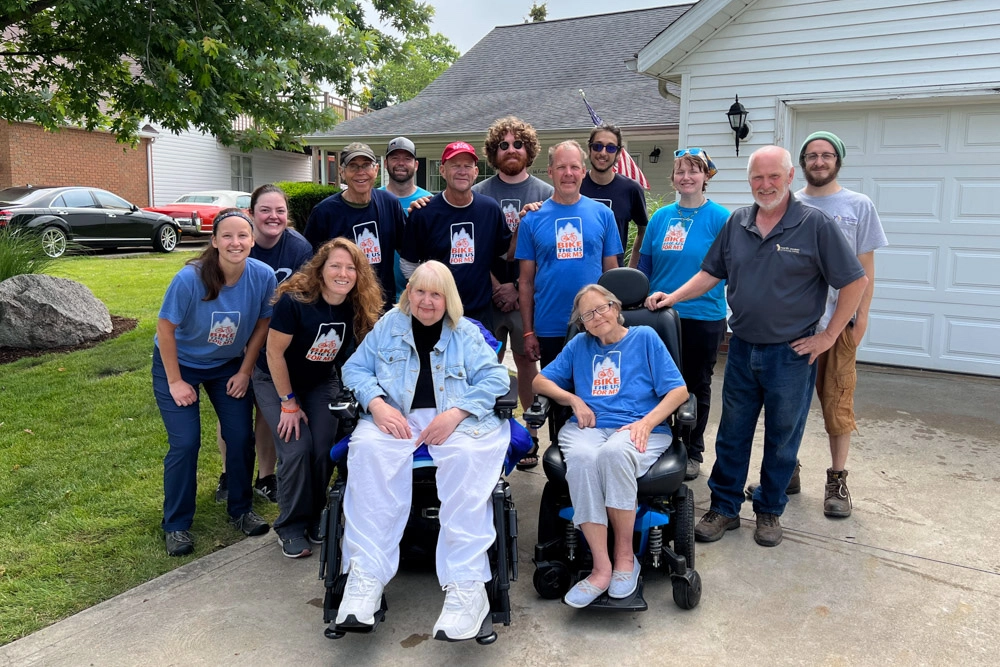 A Bike the US for MS Service project with this MS fundraising impact whilst they bike across America.