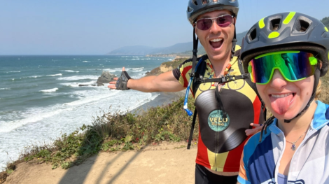 Ocean views for miles around whilst cycling the Pacific Coast.