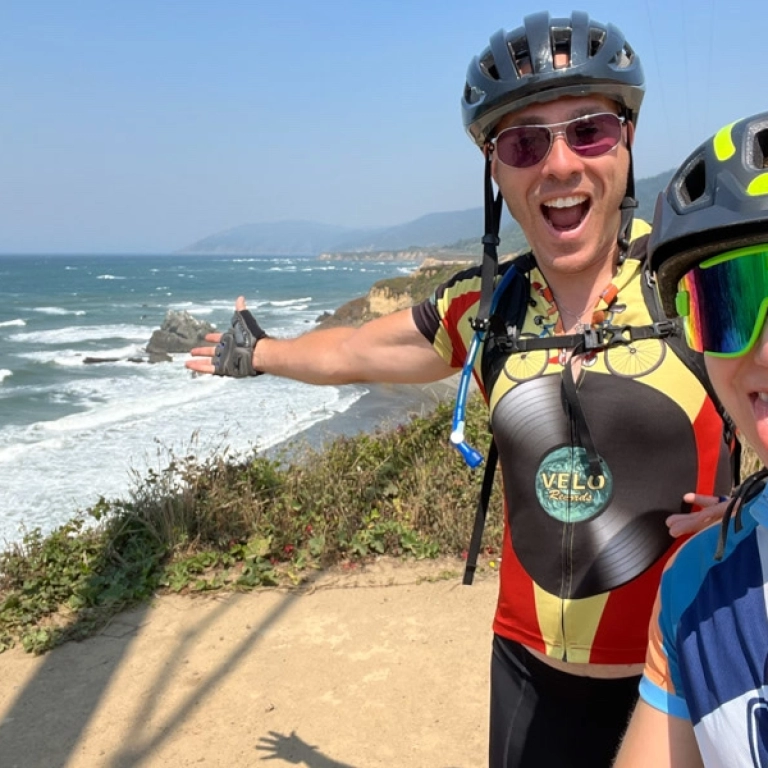 Ocean views for miles around whilst cycling the Pacific Coast.