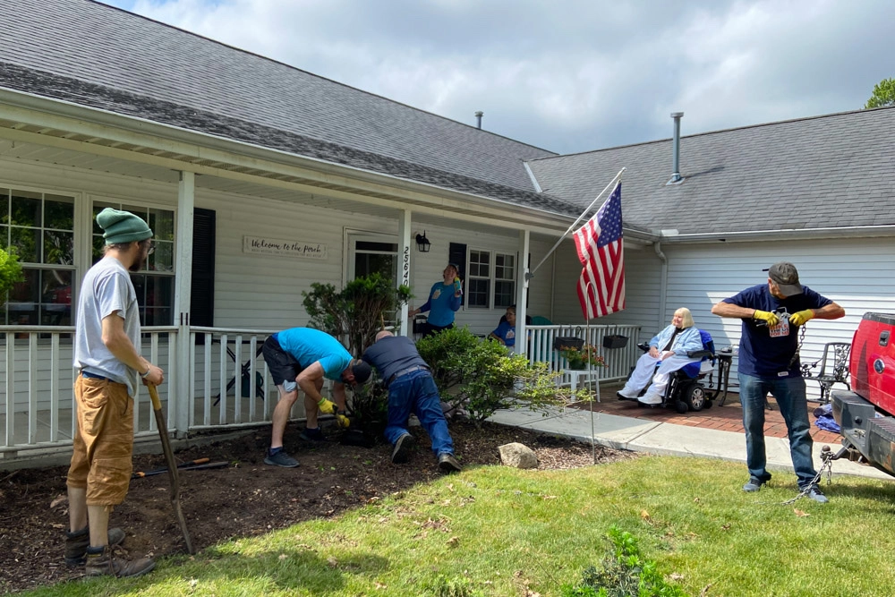 Tasks like digging up plants simply isn't possible for some living with MS.