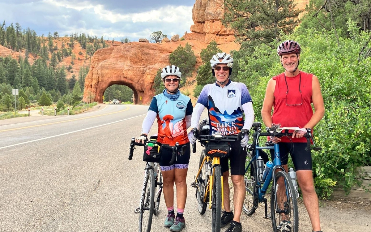 Biking through Zion National Park