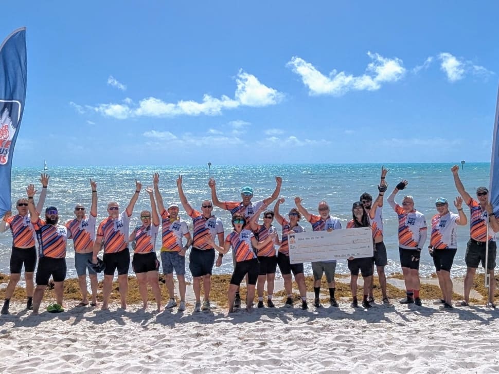 Big Check Donation at the finish in Key West.