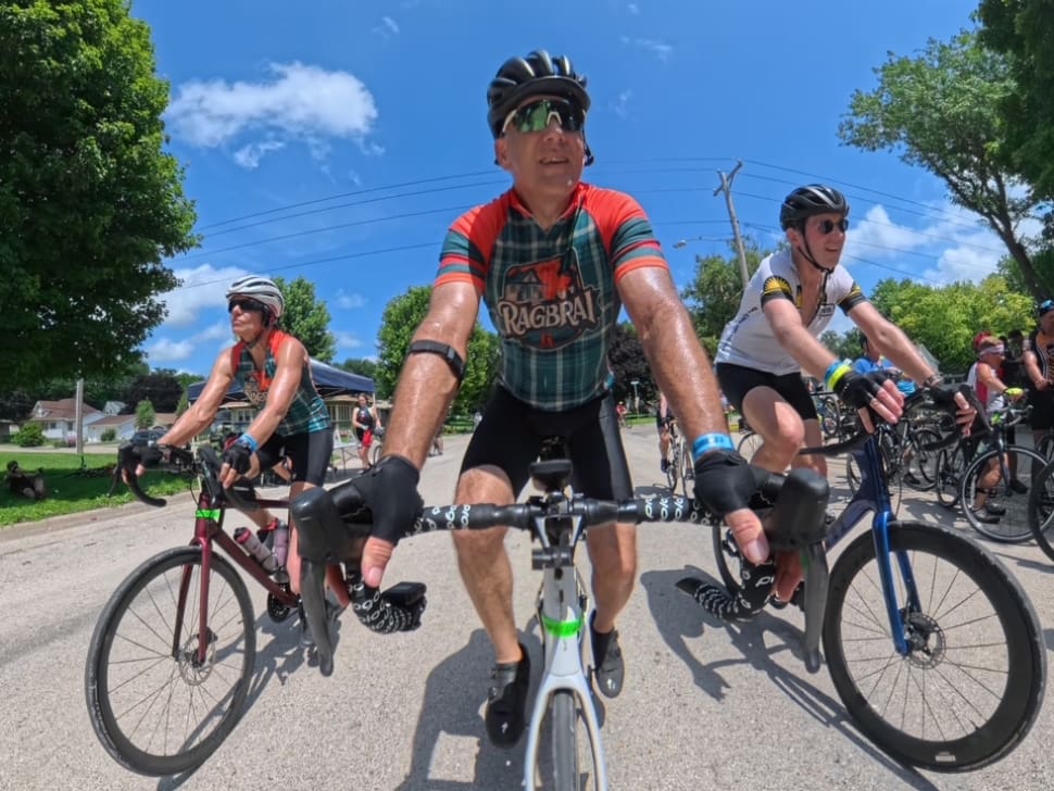 Cycling with friends on RAGBRAI 2025